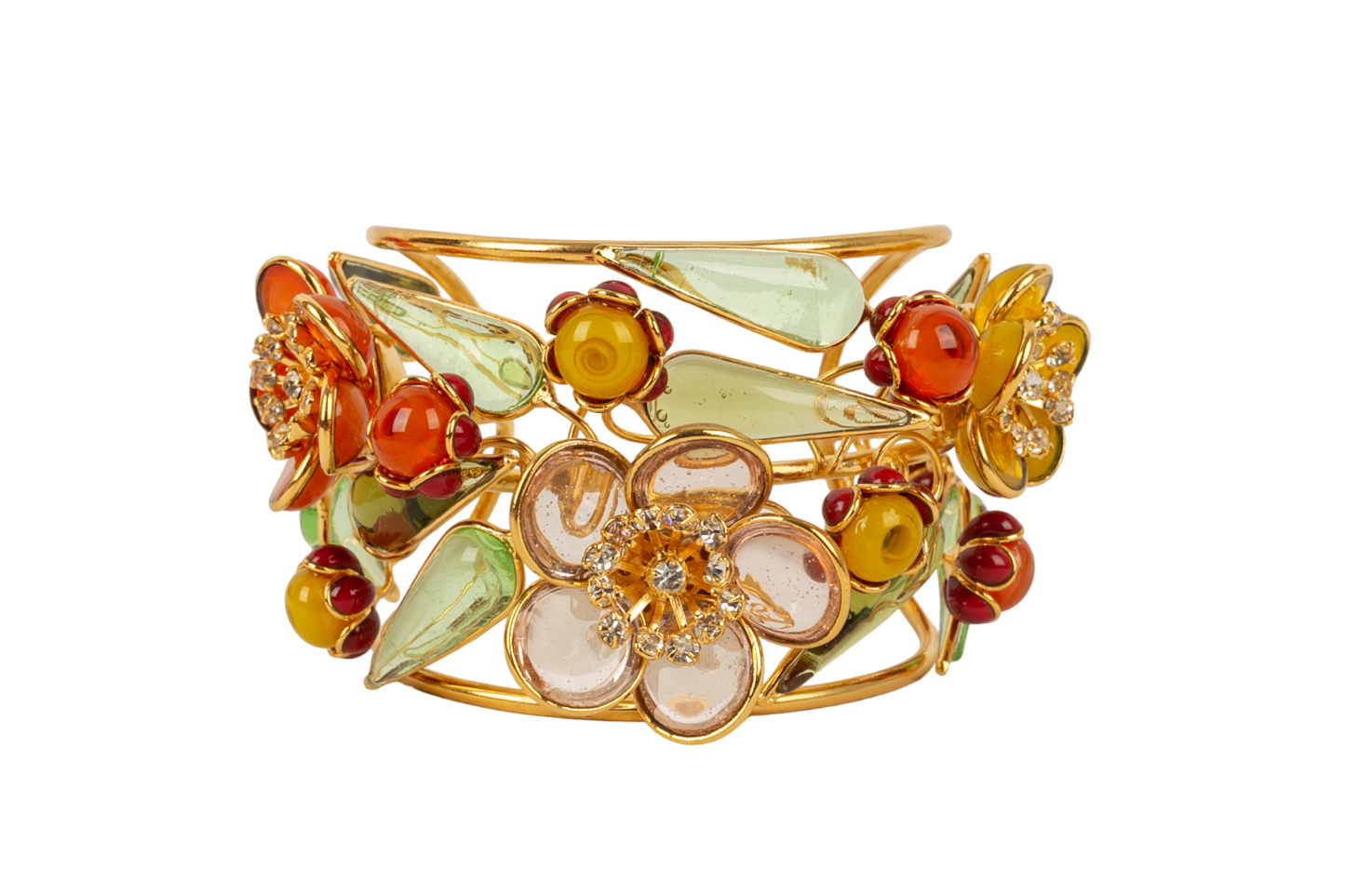 Bracelet manchette fleurs Augustine