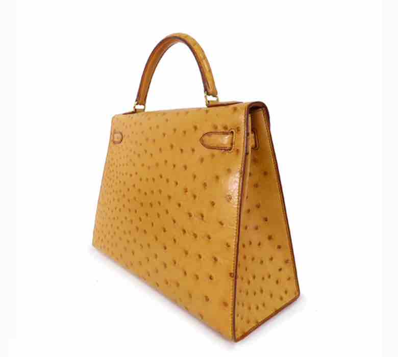 HermÃƒÆ’Ã‚Â¨s Kelly 32 Ostrich Skin Natural Color W 1993