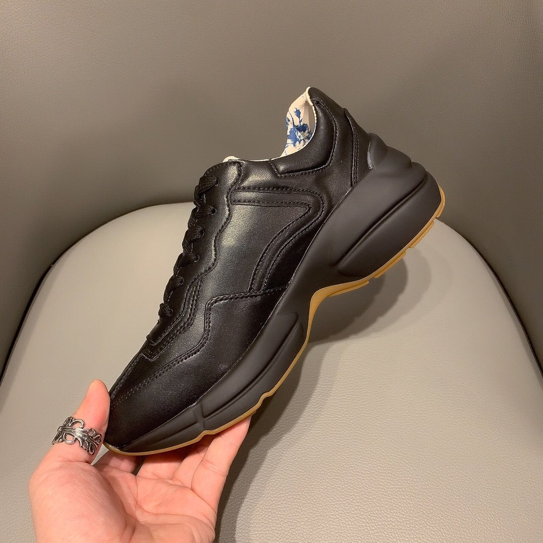 GLM-GCI  RHYTON VINTAGE TRAINER LOGO BLACK SNEAKER 144
