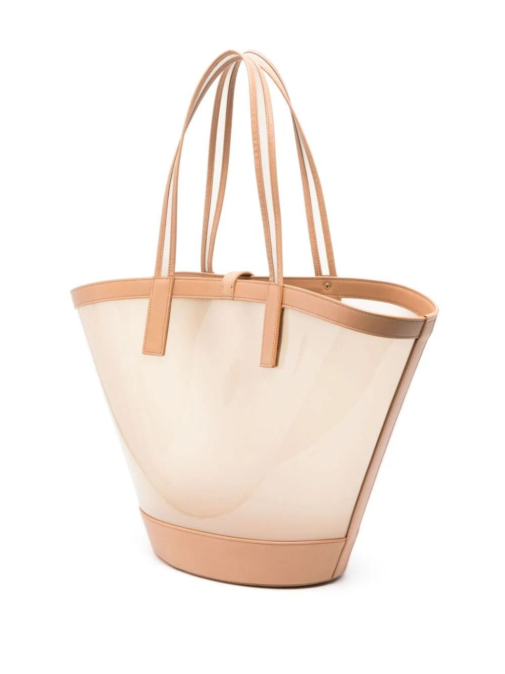 Saint Laurent Women Panier Medium In Vinyl And Vegetable-Tanned Leather