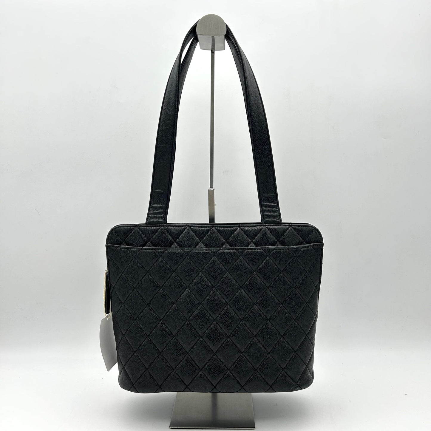 Pre-owned CHANEL Brown Lambskin Large Tote With Coco Mark Enamel WD332310