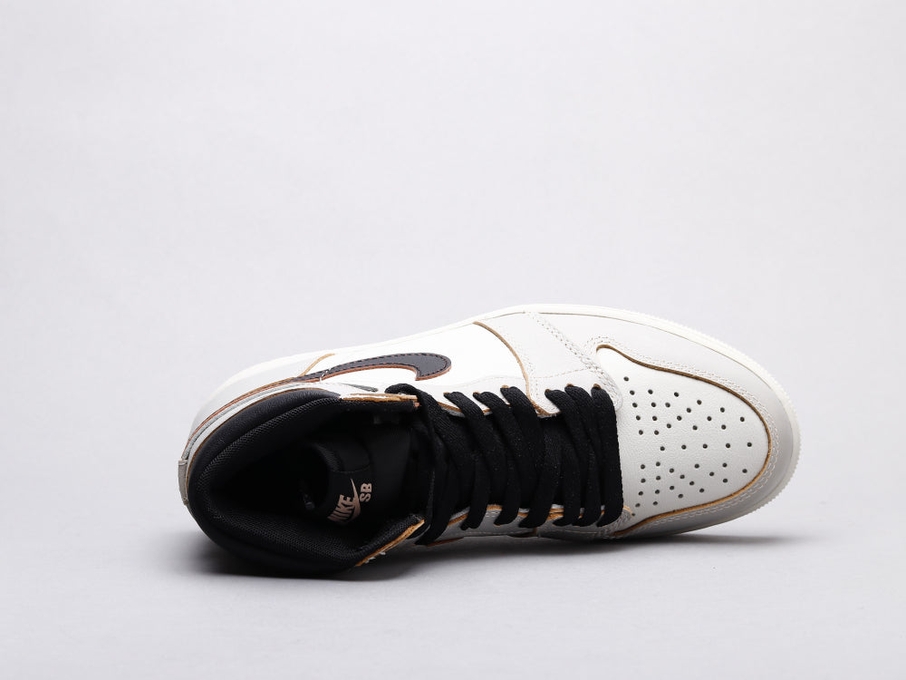 GLM - AJ1 gray and white scratch shoes for women