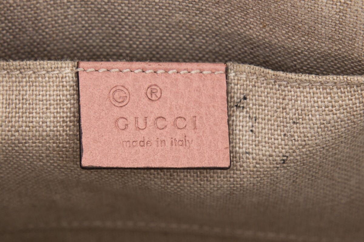 Gucci Pink Leather Mini Dome Handbag