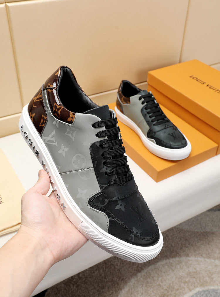 GLM - LUV GLMnogram Denim Brown And Gray Sneaker