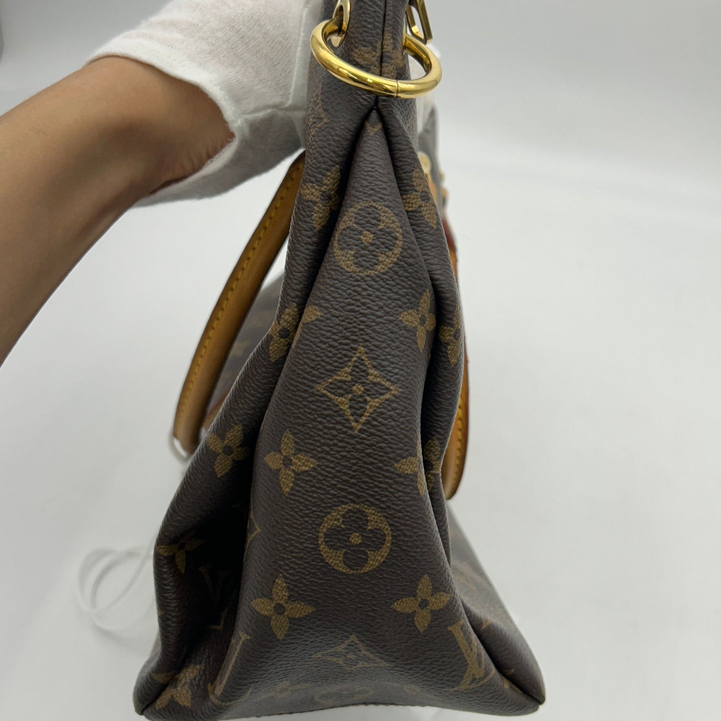 Louis Vuitton Pallas Brown Canvas Handbag LA27223