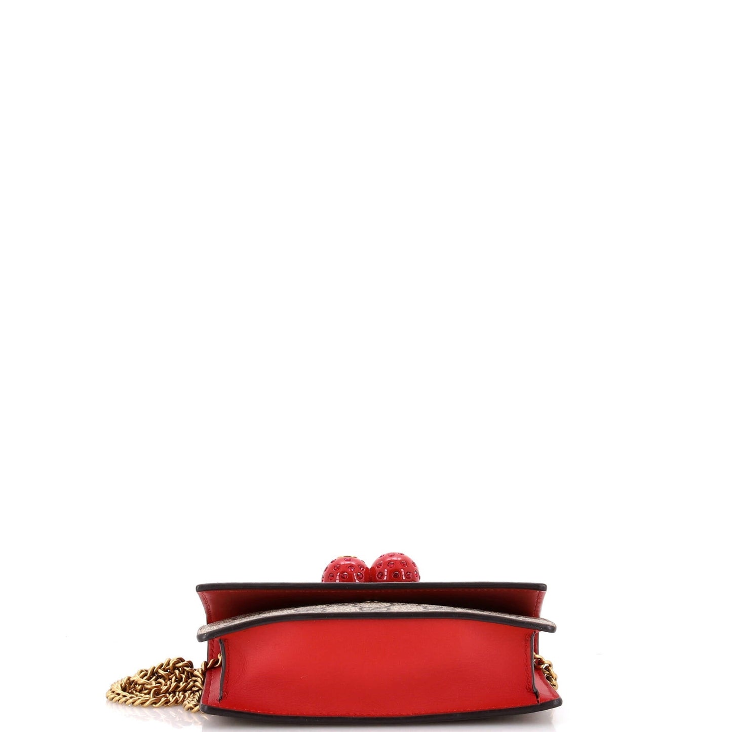 Cherries Wallet on Chain GG Coated Canvas Mini