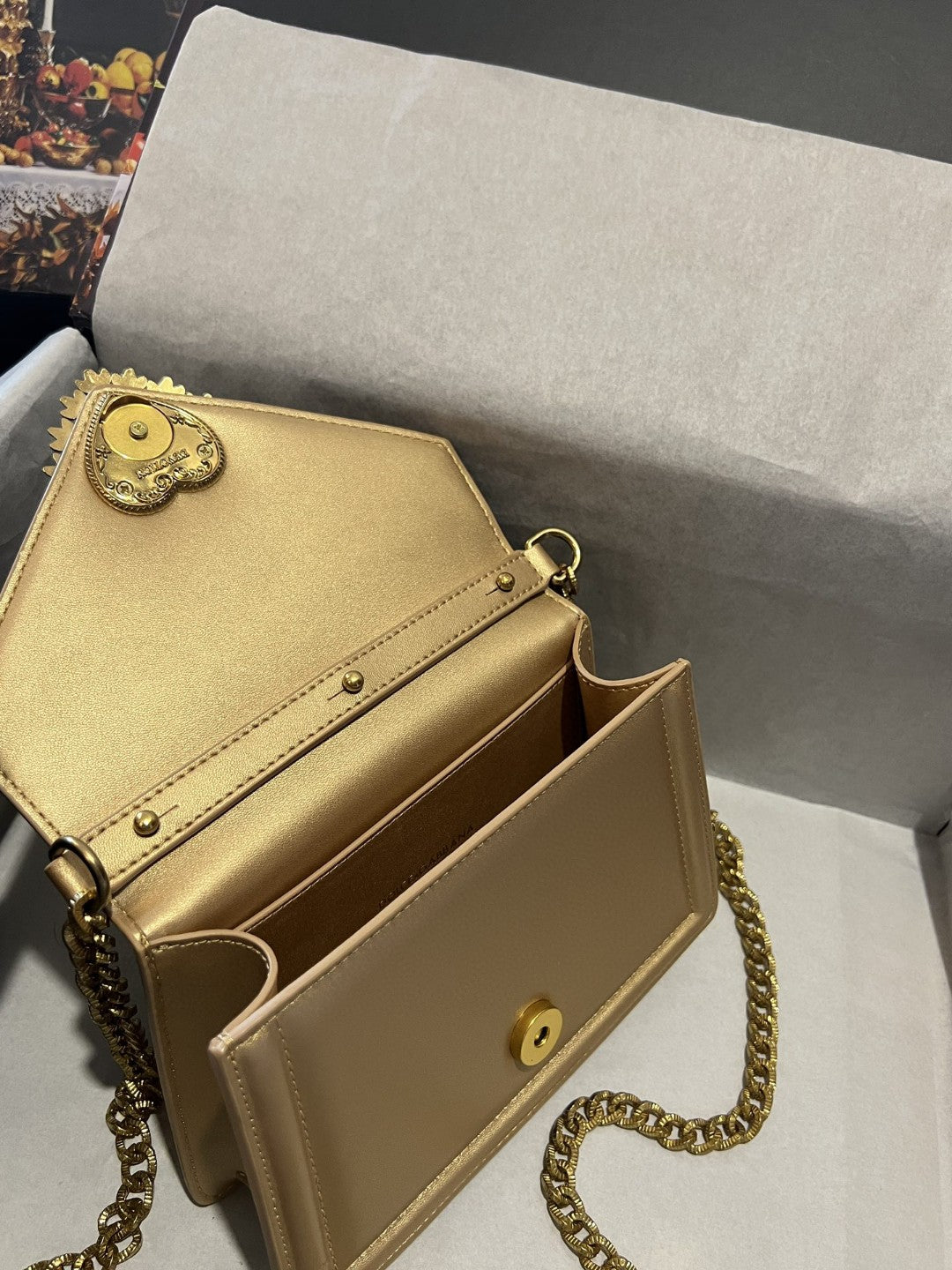 GLAMI Small Devotion Bag In Plain Gold For Women 7.5in/19cm GLAMI