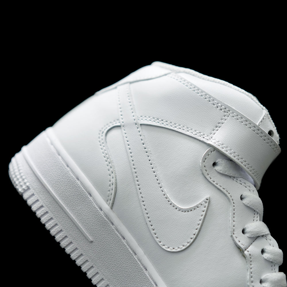 GLM - AF1 pure white mid-top