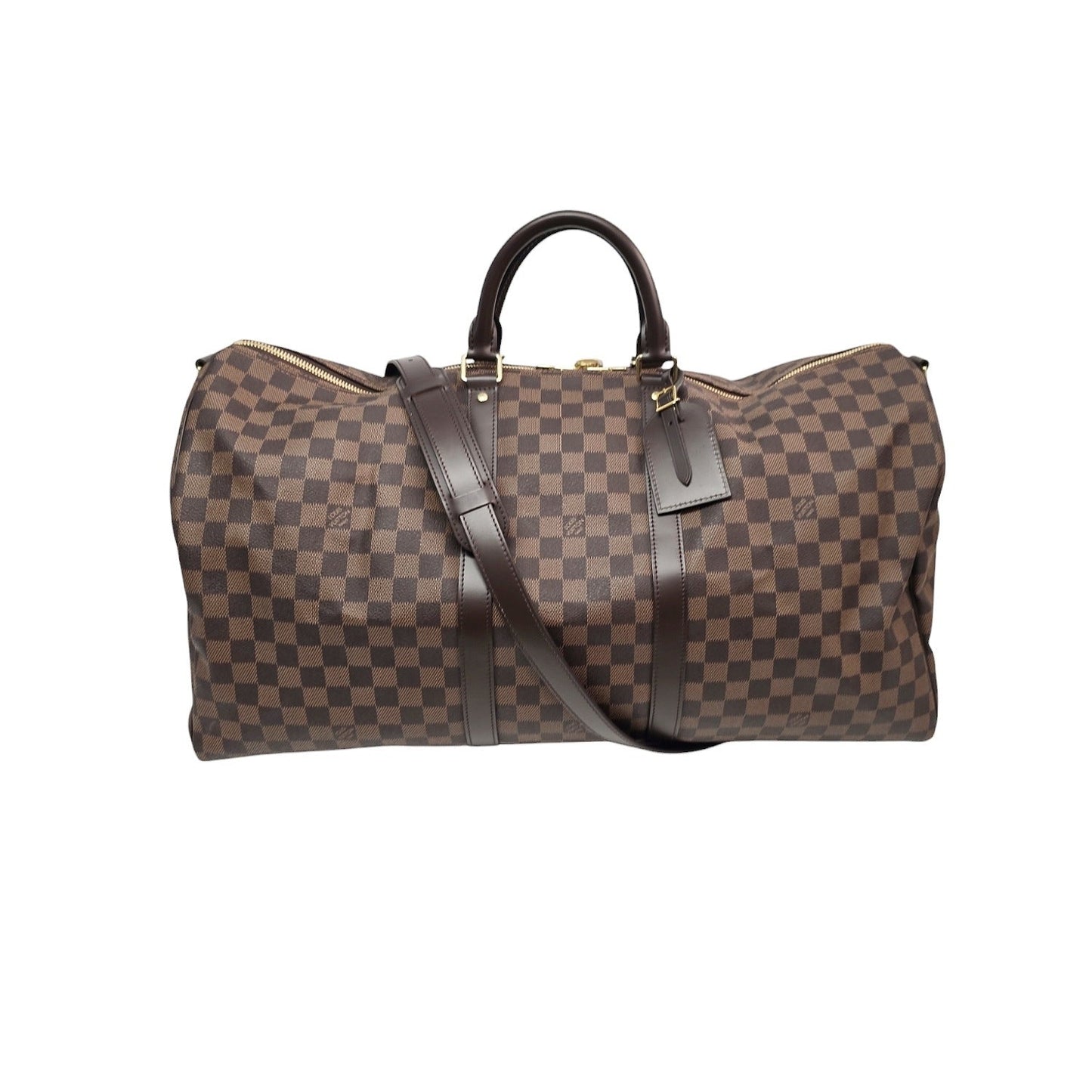 Louis Vuitton Damier Ebene Keepall BandouliÃ¨re 55 Duffel