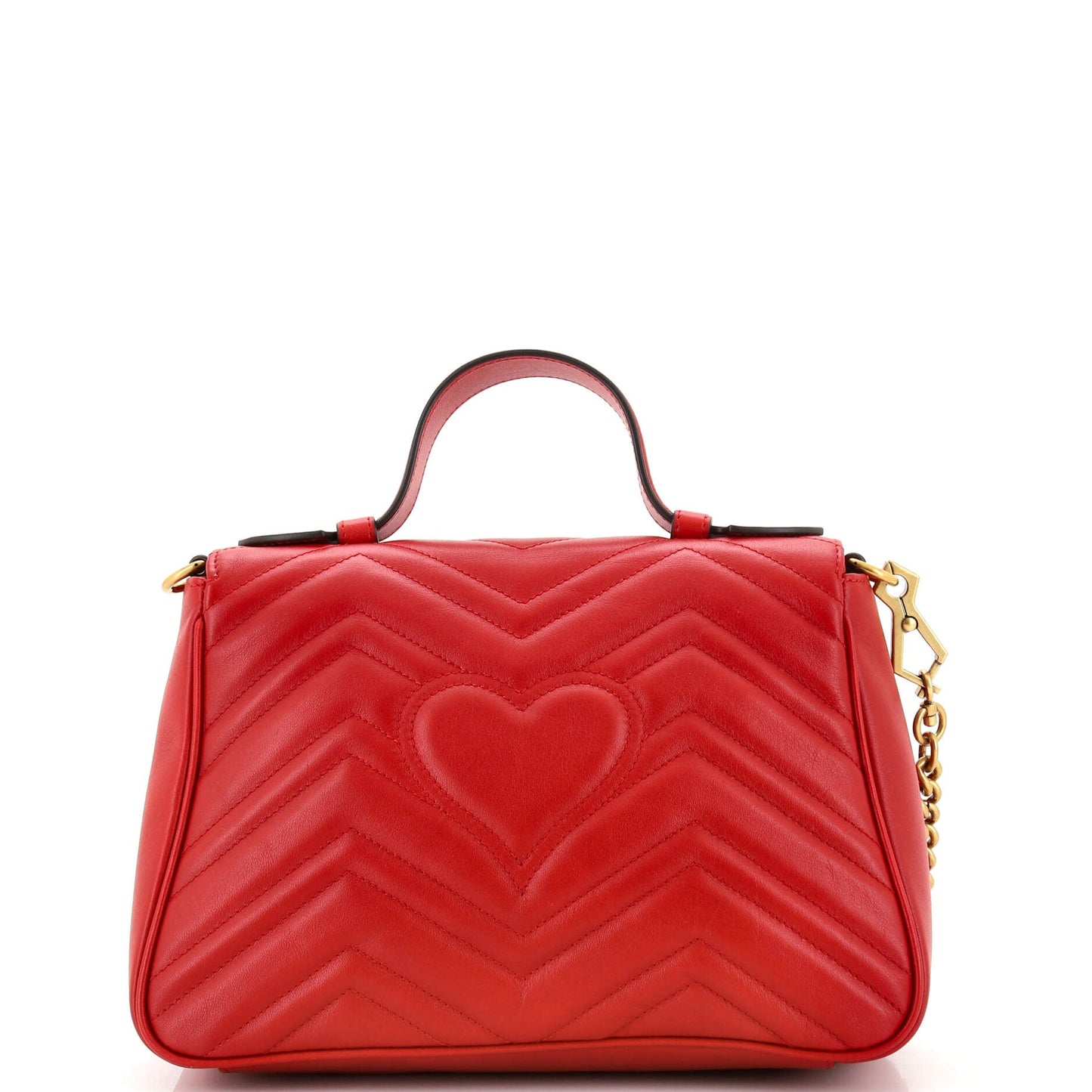 GG Marmont Top Handle Flap Bag Matelasse Leather Small