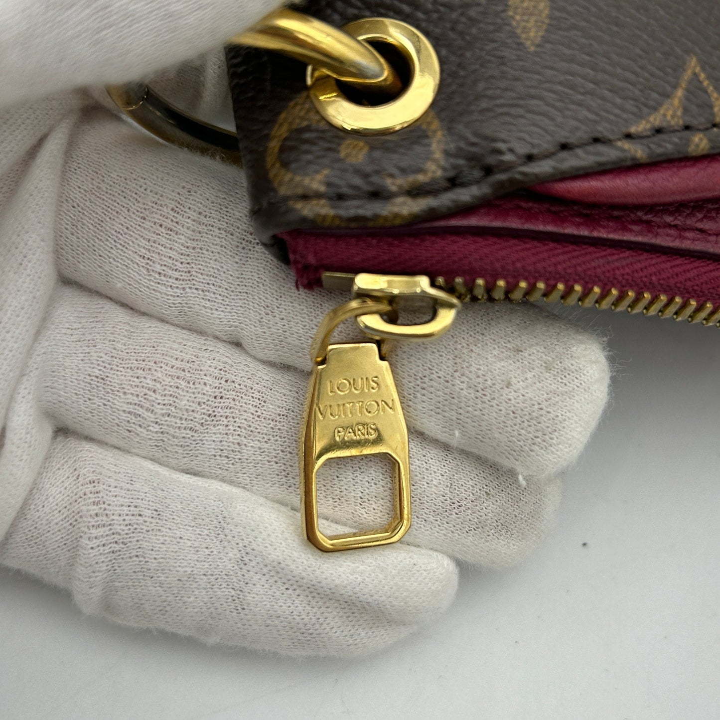 Louis Vuitton Pallas Brown Canvas Handbag LA27223