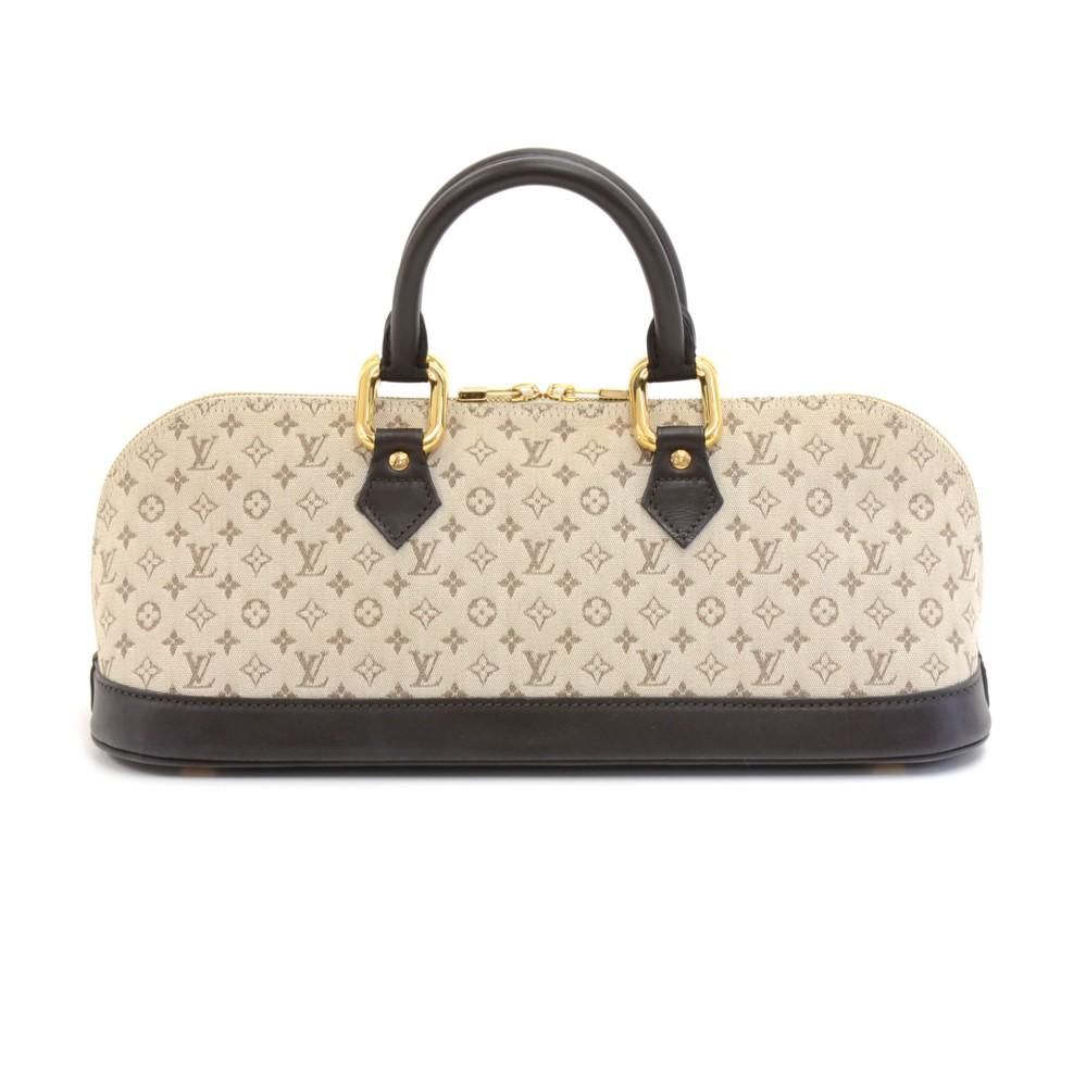 Louis Vuitto Alma Long Mini Lin Canvas Handbag