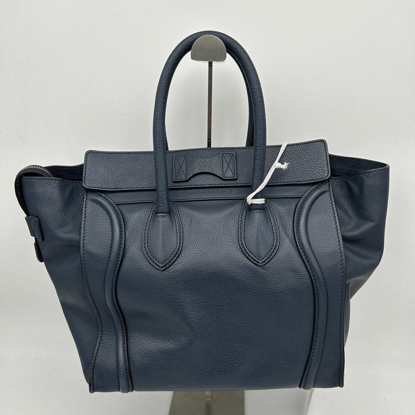 Celine Ragger Micro Shopper Navy Calf Leather Handbag