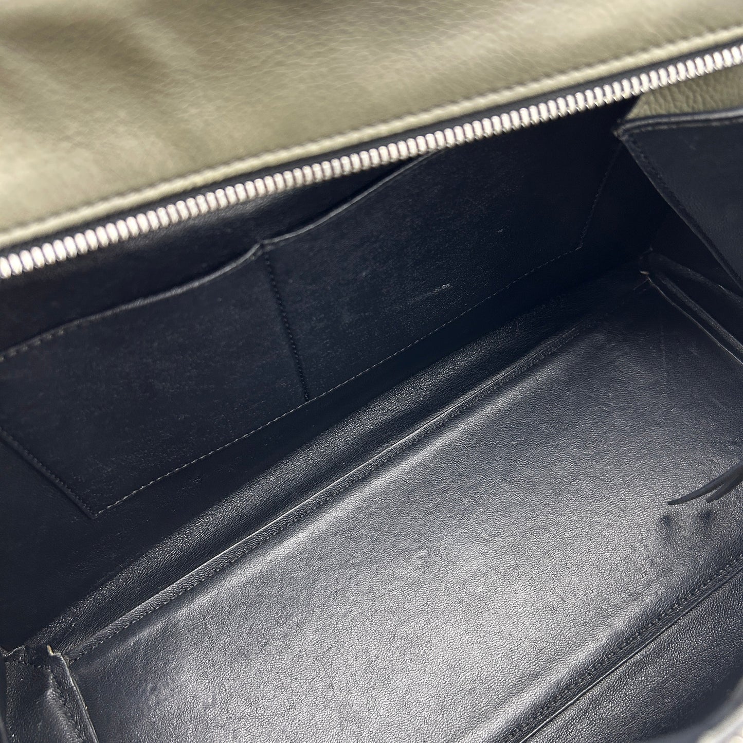 Celine Medium Edge Green Leather Shoulder Bag