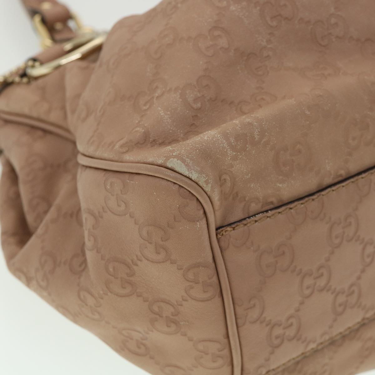 GUCCI GG Canvas Guccissima Hand Bag Pink 30336