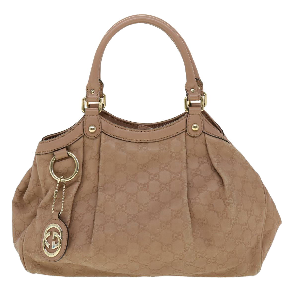 GUCCI GG Canvas Guccissima Hand Bag Pink 30336
