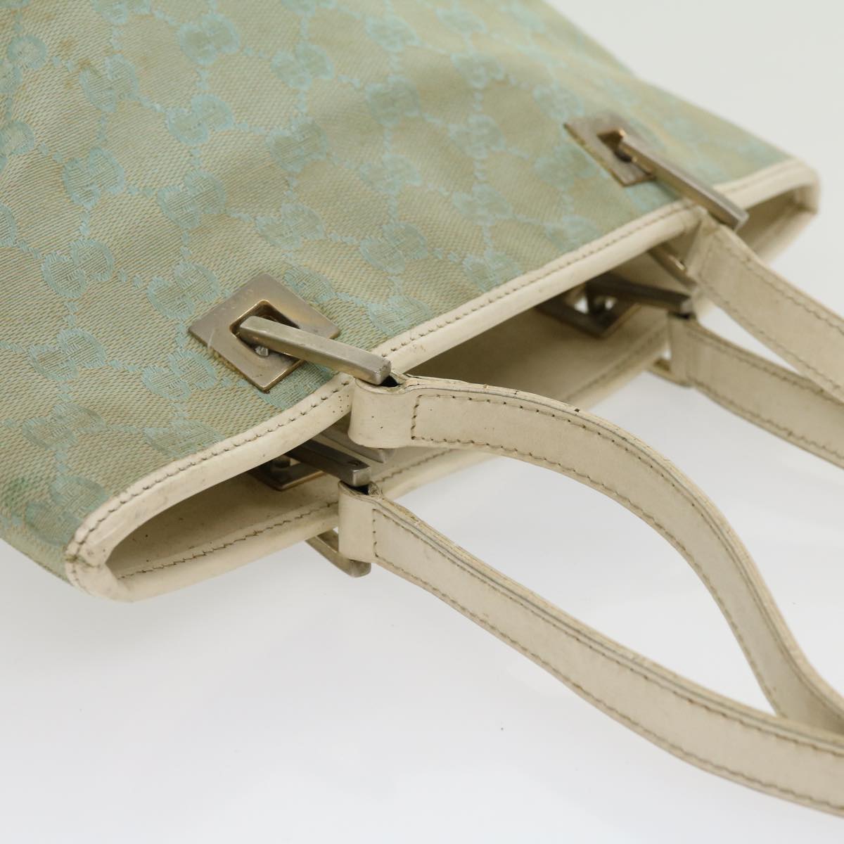 GUCCI GG Canvas Tote Bag Light Blue 30342