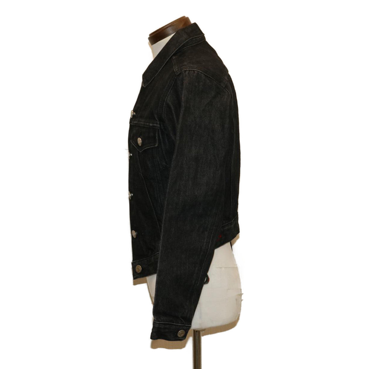 GUCCI WebSherry Line Jeans Jacket Black Red Green 30387