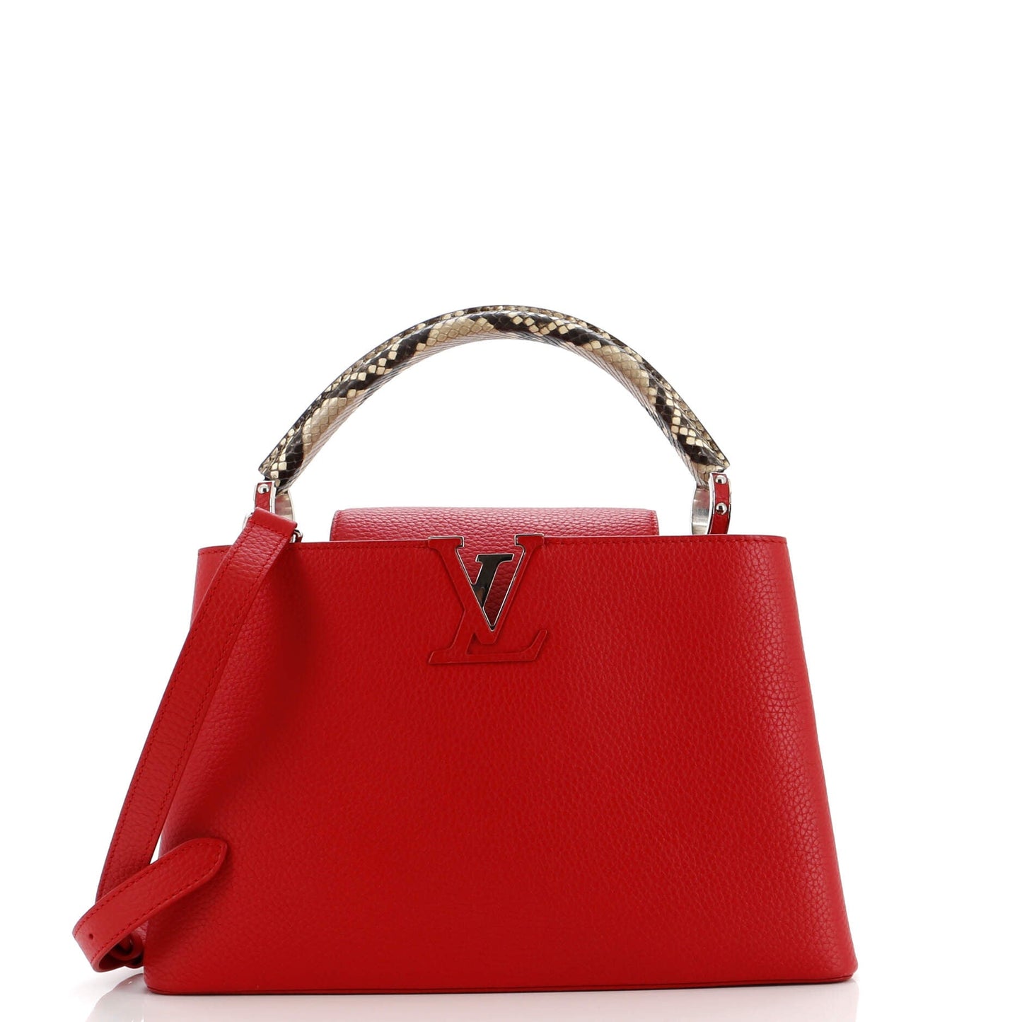 Louis Vuitton Capucines Bag Leather with Python PM