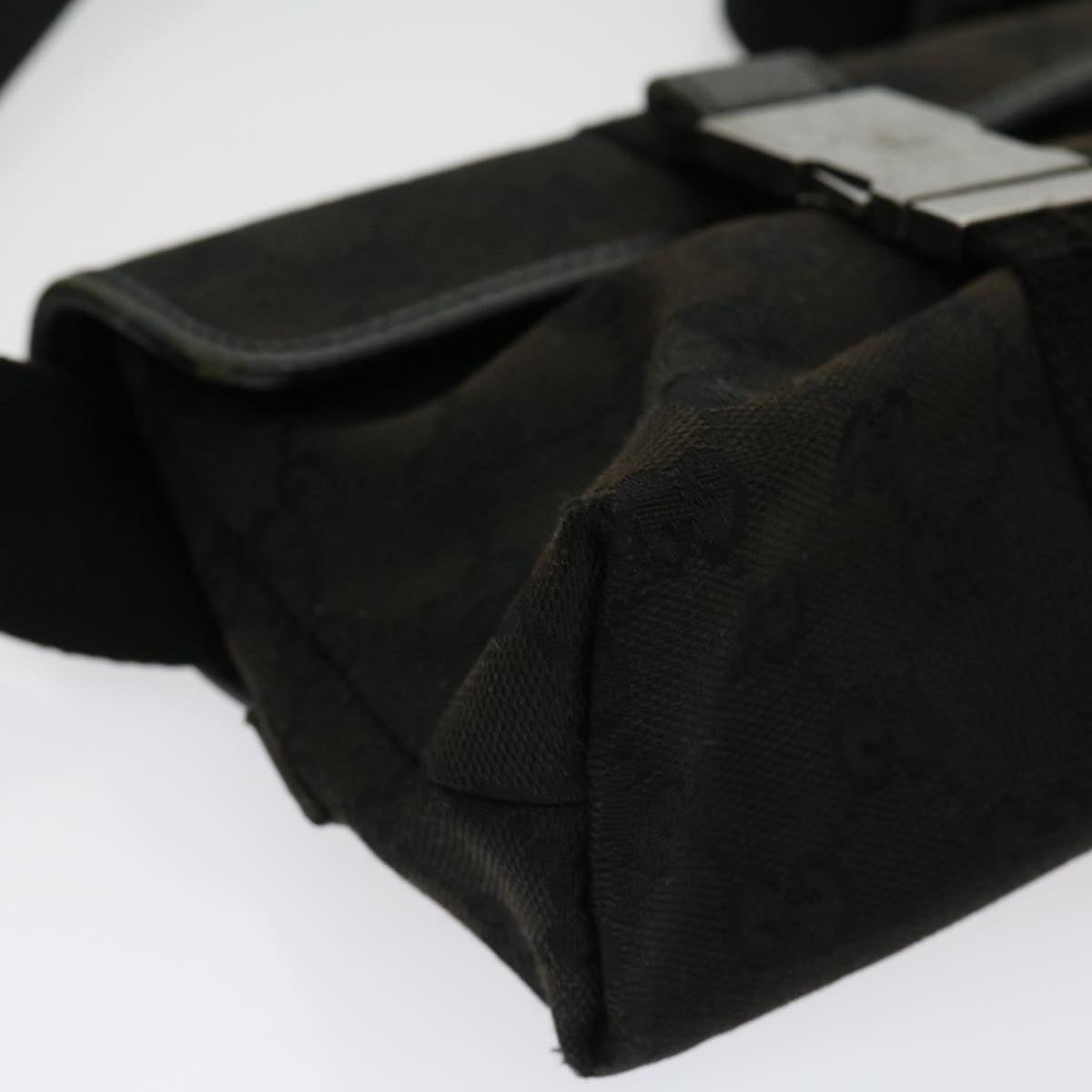GUCCI GG Canvas Body Bag Black 30999
