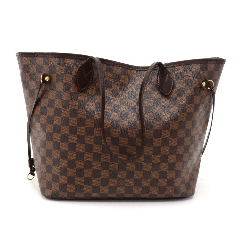 Louis Vuitto Neverfull MM Damier EbÃ¨ne Canvas Tote Bag