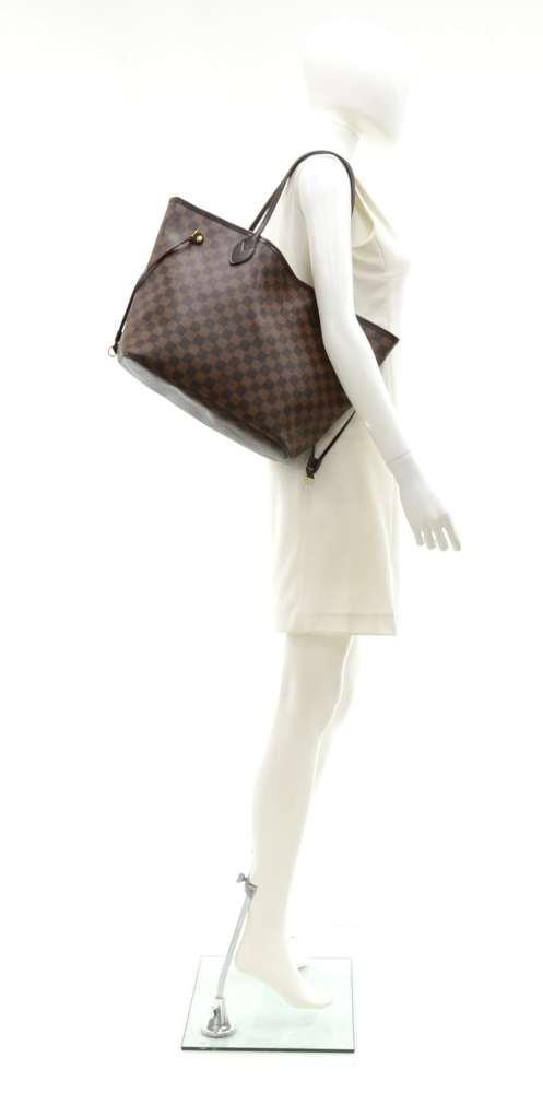 Louis Vuitto Neverfull MM Damier EbÃ¨ne Canvas Tote Bag