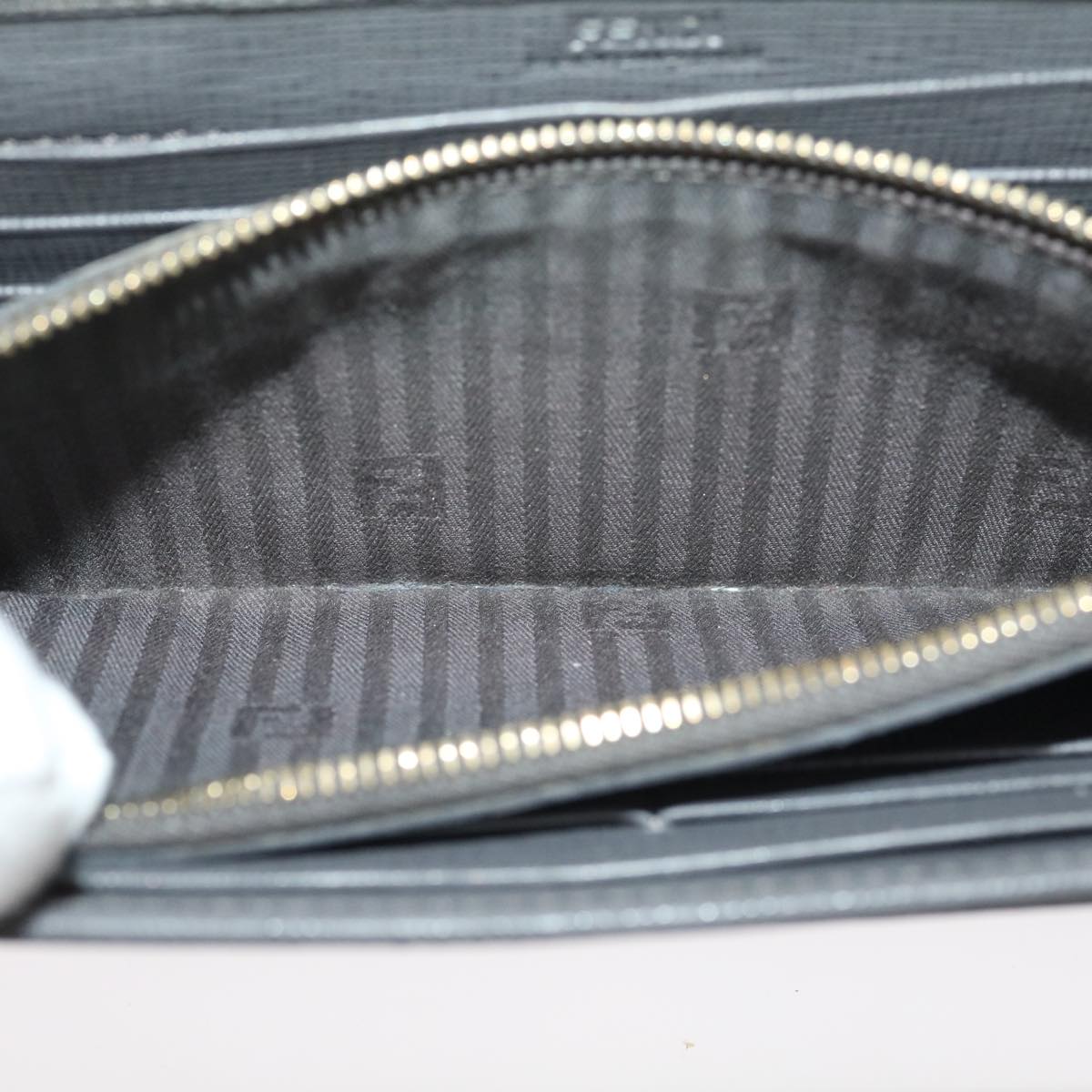 FENDI Long Wallet Leather Pink Gray 31186