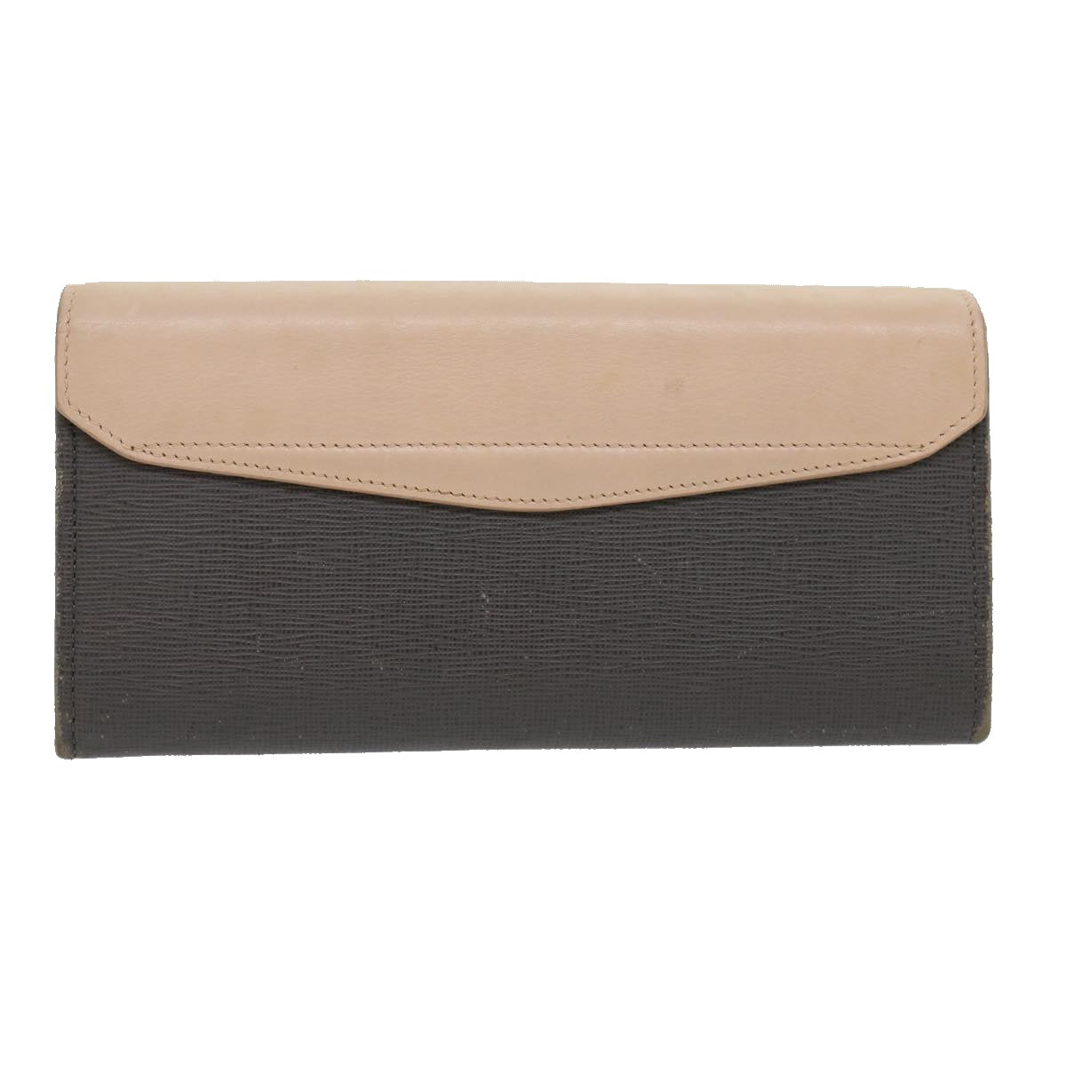 FENDI Long Wallet Leather Pink Gray 31186