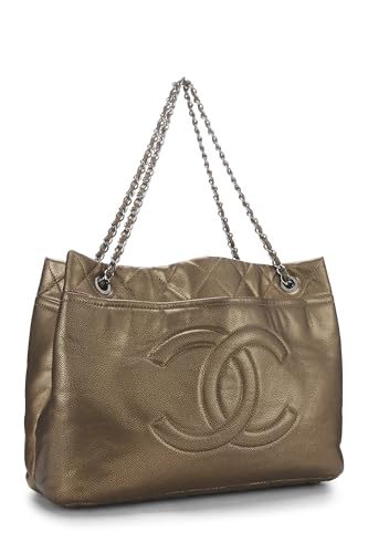Chanel,  Gold Caviar Timeless 'CC' Soft Shopper Large, Gold