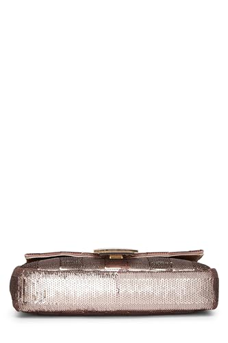 Fendi,  Pink Sequin Convertible Baguette Medium, Pink