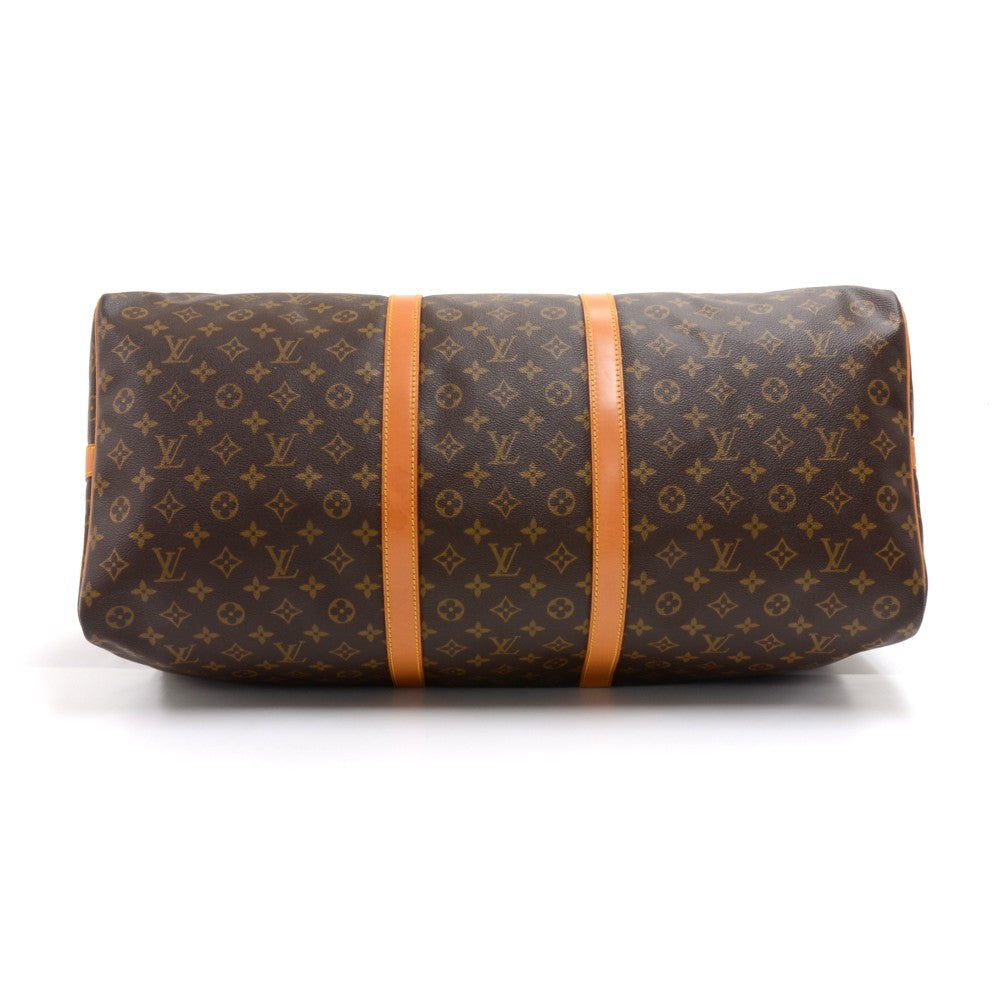 Louis Vuitto Keepall 60 Bandouliere Monogram Canvas Travel Bag with Strap
