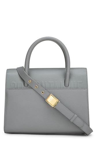 Dior,  Grey Grained Calfskin St HonorÃƒÆ’Ã‚Â© Tote Medium, Blue