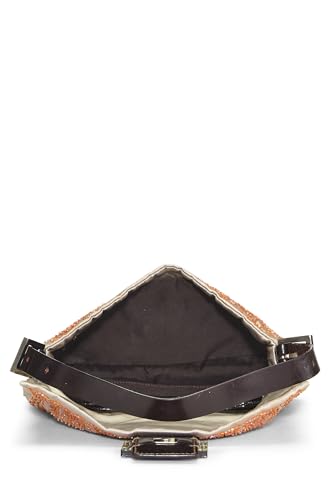 Fendi,  Orange Beaded Satin Baguette, Orange