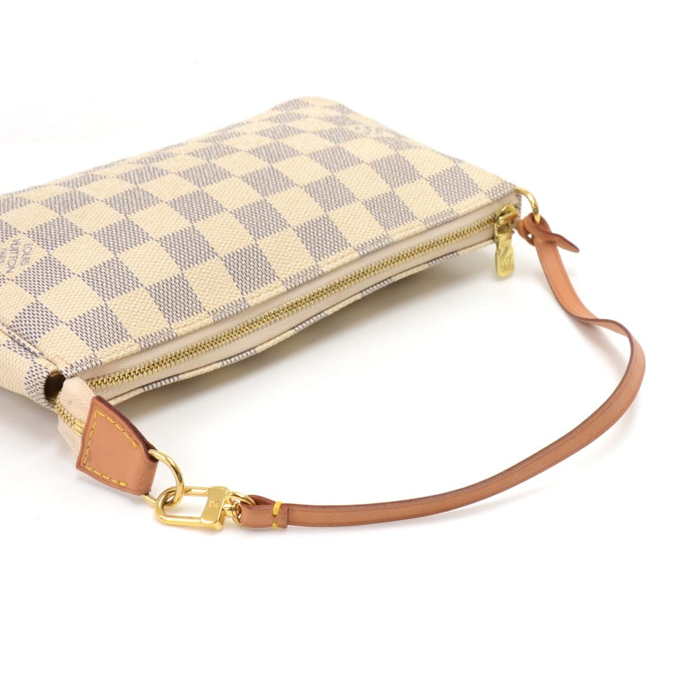 Louis Vuitto Pochette Accessoires Damier Azur Canvas Bag