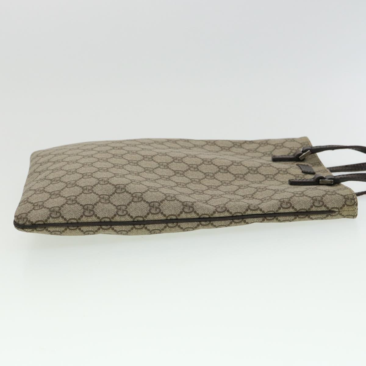 GUCCI GG Canvas Hand Bag PVC Leather Gray 117551 31735