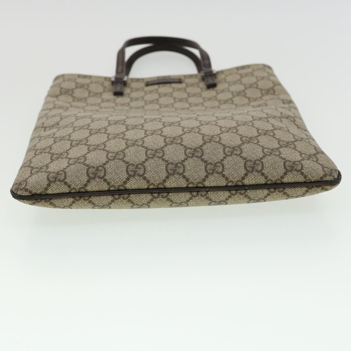 GUCCI GG Canvas Hand Bag PVC Leather Gray 117551 31735