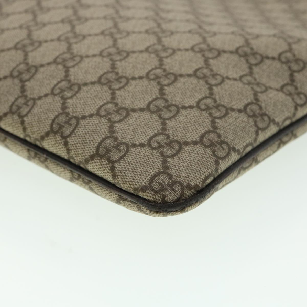 GUCCI GG Canvas Hand Bag PVC Leather Gray 117551 31735