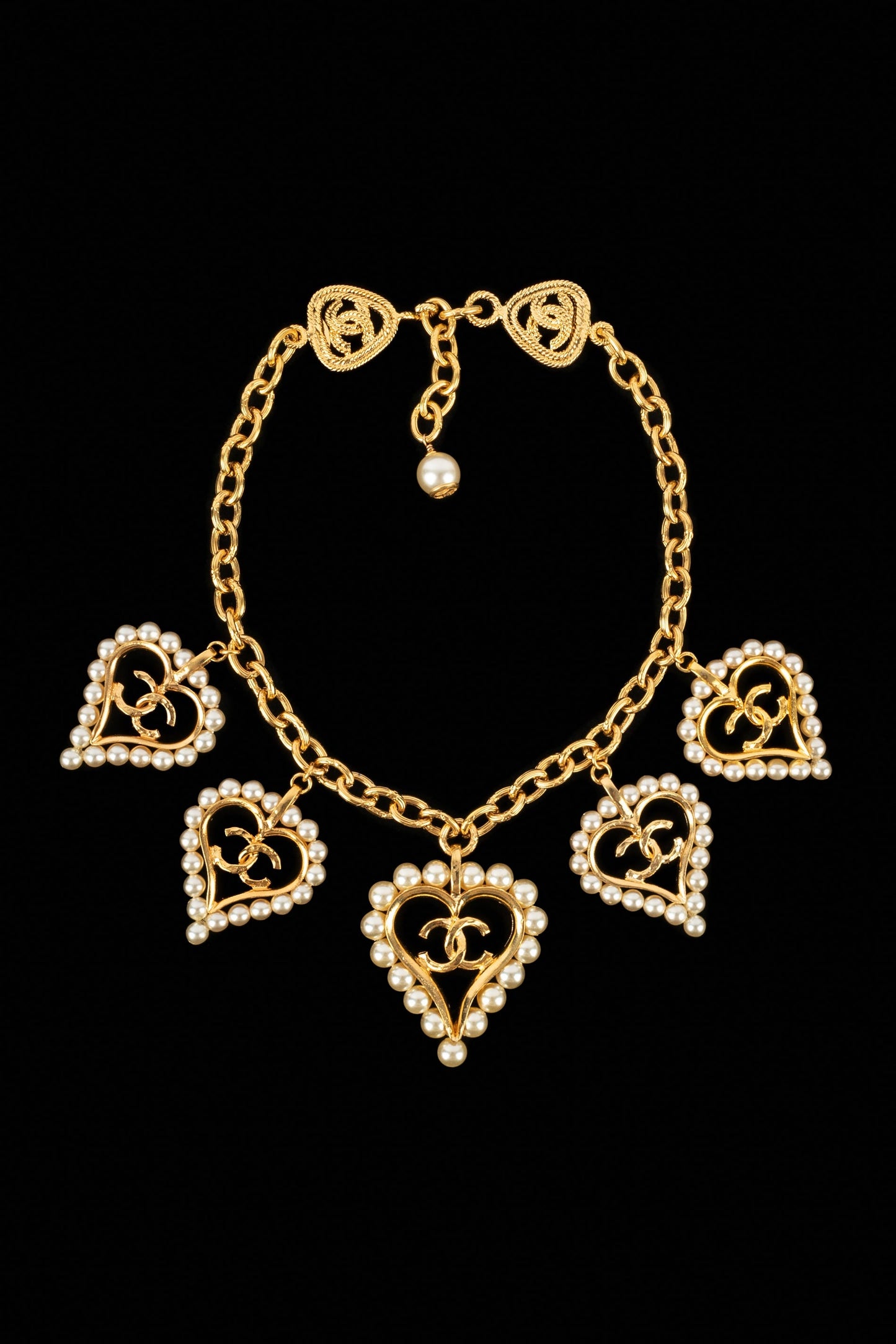Collier coeurs Chanel 1990's