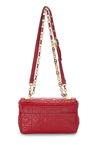 Dior,  Red Cannage Calfskin Dioramour Caro Bag Small, Red