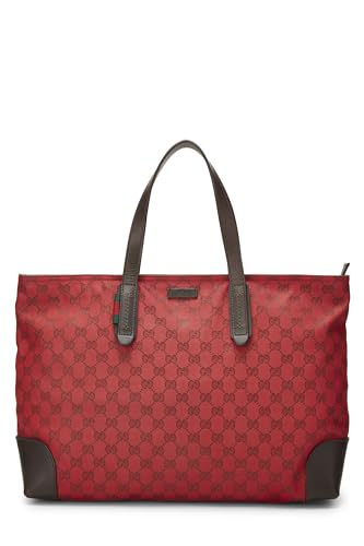 Gucci,  Red GG Canvas Loop Tote Large, Red