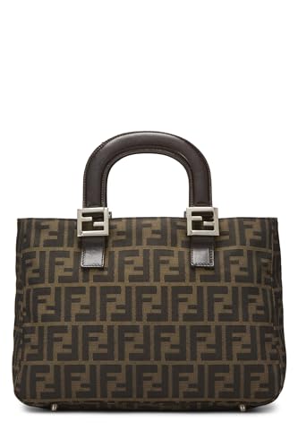 Fendi,  Brown Zucca Canvas Handbag Small, Brown