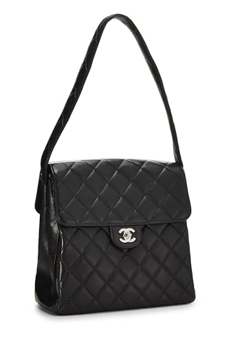 Chanel,  Black Quilted Lambskin Double Sided Tall, Black
