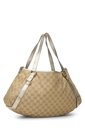 Gucci,  Gold Original GG Canvas Abbey Tote, Gold
