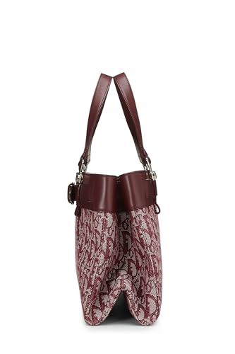 Dior,  Burgundy Trotter Canvas Tote, Burgundy
