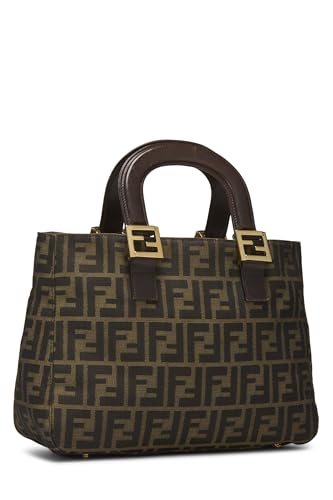 Fendi,  Brown Zucca Canvas Handbag Small, Brown
