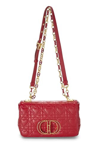 Dior,  Red Cannage Calfskin Dioramour Caro Bag Small, Red