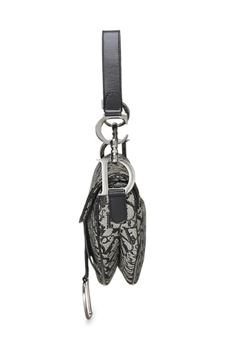 Dior,  Black Trotter Canvas Double Saddle Bag, Black
