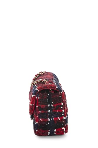 Chanel,  Red Quilted Tweed Rectangular Flap Mini, Red