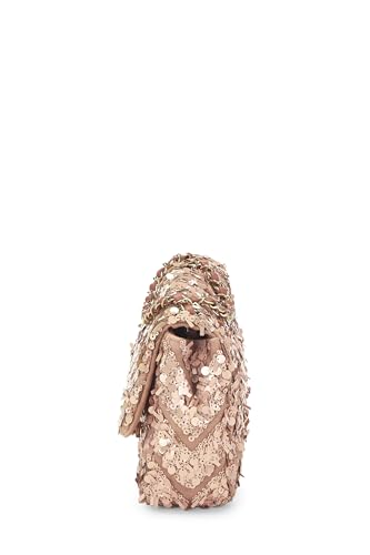 Chanel,  Pink Sequin Chevron Flap Medium, Pink