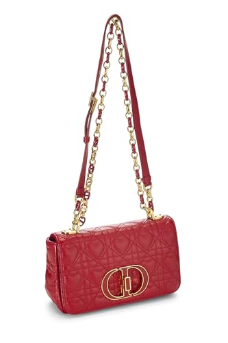 Dior,  Red Cannage Calfskin Dioramour Caro Bag Small, Red